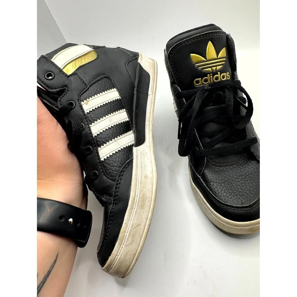 Adidas Originals Drop Step 360 C PS‎ FV5735 Kids 1.5 Sneaker Black Leather Shoes